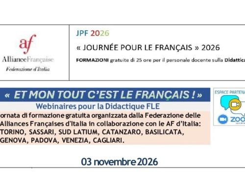 JPF 2026 – Giornata di formazione gratuita per insegnanti di francese, 3 novembre